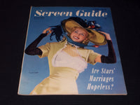 1946 JULY SCREEN GUIDE MAGAZINE - CAROLE LANDIS FRONT COVER - E 20114