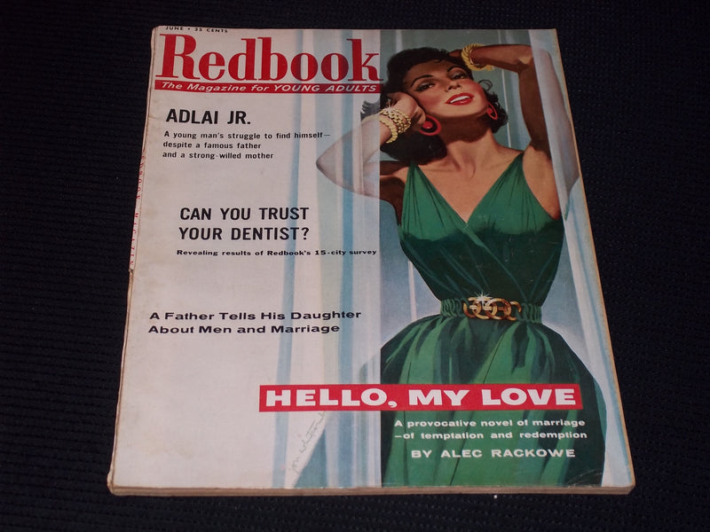 1956 JUNE REDBOOK MAGAZINE - NICE FASHION FRONT COVER - E 13994