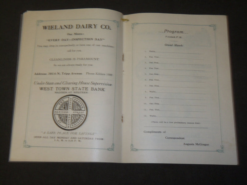 1923 APRIL 6 BUTLER CHAPTER NO. 36 O. E. S. ANNUAL DANCE PROGRAM - J 3493