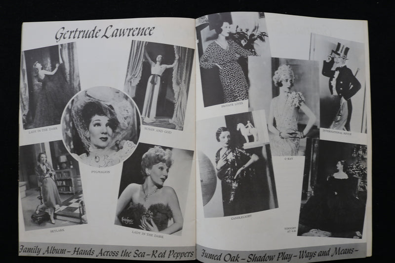 1940'S GERTRUDE LAWRENCE IN NOEL COWARD'S TONIGHT AT 8:30 PROGRAM - K 2290
