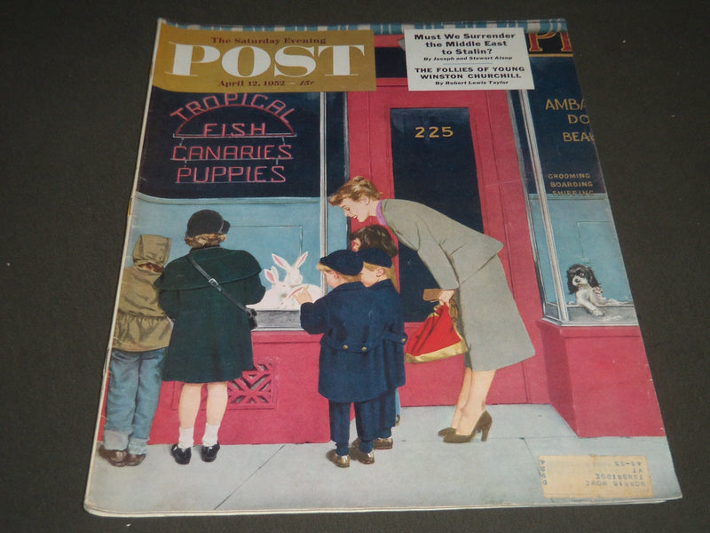 1952 APRIL 12 THE SATURDAY EVENING POST MAGAZINE - ILLUSTRATED COVER - SP 1911