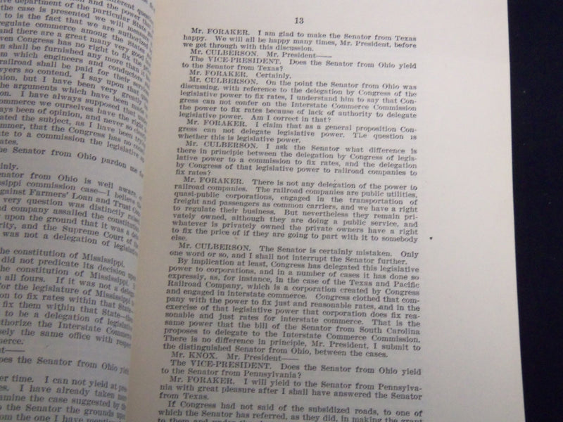 1905 HON. JOSEPH FORAKER RAILWAY RATE REGULATION SPEECH - J 8946