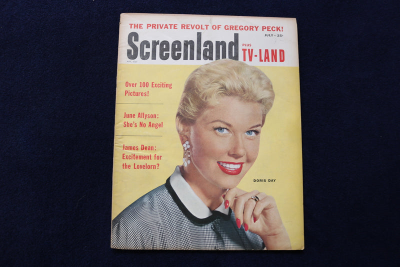 1955 JULY SCREENLAND MAGAZINE - DORIS DAY COVER - E 12838