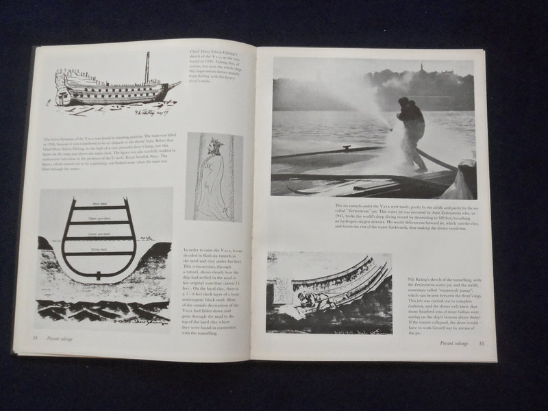 1960 THE WARSHIP VASA DEEP DIVING HARDCOVER BOOK BY ANDERS FRANZEN - KD 8817