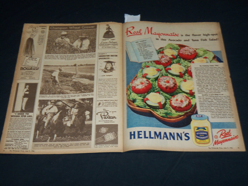 1946 JUNE 9 THE PITTSBURGH PRESS SUNDAY ROTO SECTION - PITT CO-ED - NP 4481
