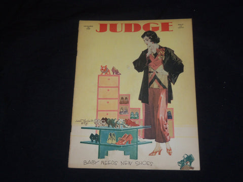 1929 DECEMBER 14 JUDGE MAGAZINE - BABY NEEDS NEW SHOES - ST 5582