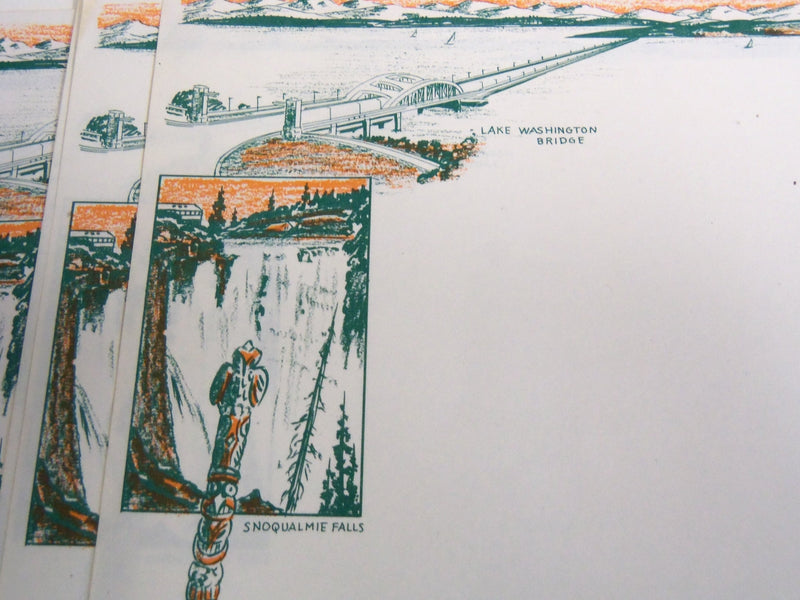 1920'S SCENIC STATIONERY OF WASHINGTON - 14 TOTAL INSIDE - J 8691