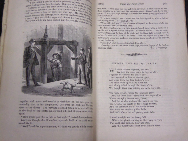 1869 OUR YOUNG FOLKS ILLUSTRATED MAGAZINE LOT OF 11 - GREAT STORIES - WR 10