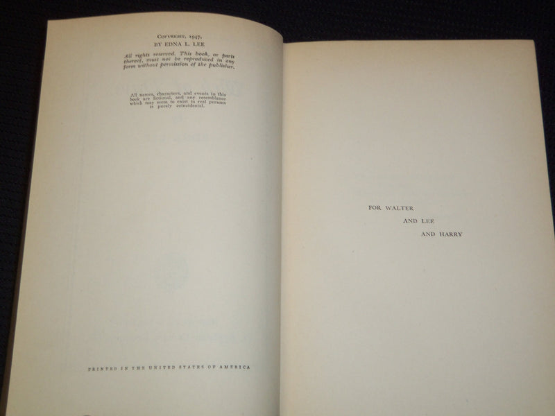 1947 THE WEB OF DAYS HARDCOVER BOOK BY EDNA LEE - KD 7958