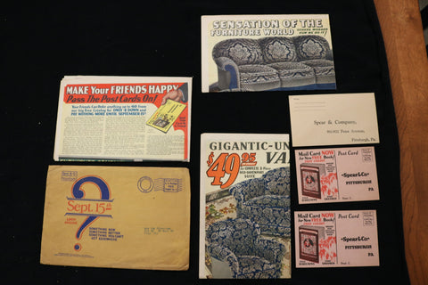 1929 SPEAR & CO. SALES BROCHURES & ENVELOPE - K 1927