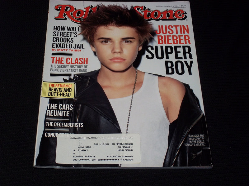 2011 MARCH 3 ROLLING STONE MAGAZINE - JUSTIN BIEBER FRONT COVER - E 1748