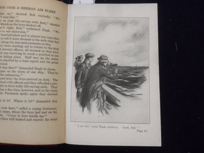 1918 BOB COOK AND THE GERMAN AIR FLEET HARDCOVER BOOK BY PAUL TOMLINSON- KD 8469