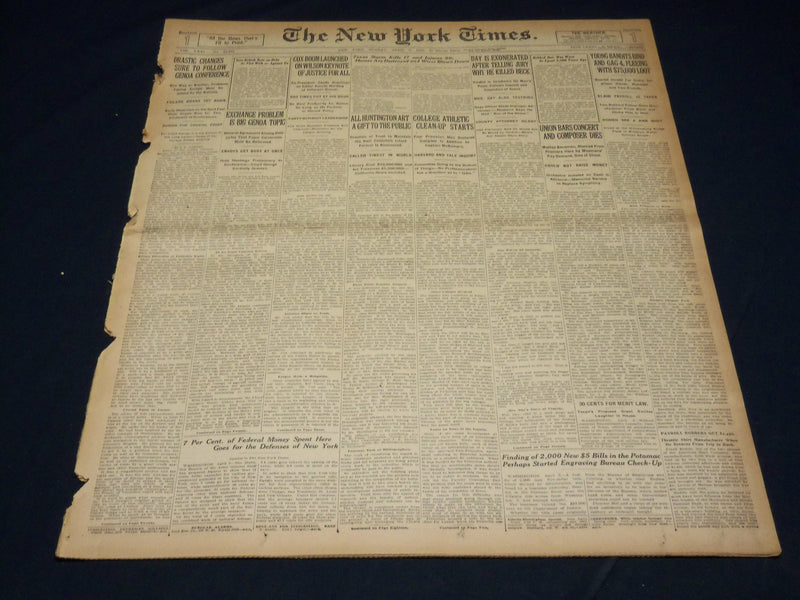 1922 APRIL 9 NEW YORK TIMES - MATTEO BENSMAN COMPOSER DIES - NT 8581