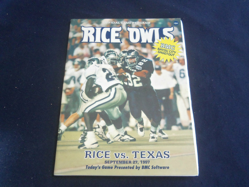1997 SEPTEMBER 27 RICE UNIVERSITY VS UNIV OF TEXAS FOOTBALL PROGRAM - ST 5883E