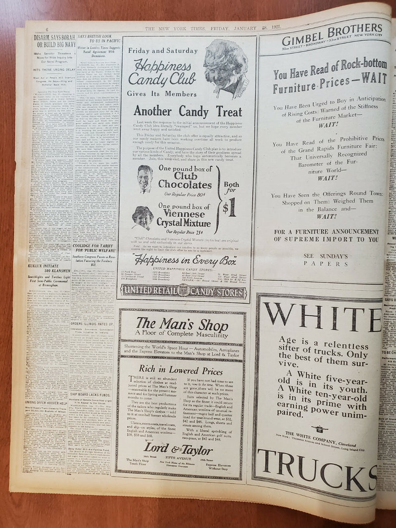 1921 JANUARY 28 NEW YORK TIMES - WHITMAN INQUIRY INDICTS 2 DETECTIVES - NT 8099