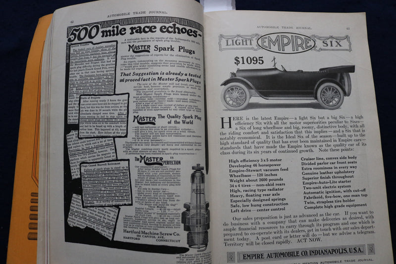 1915 AUGUST AUTOMOBILE TRADE JOURNAL - 1916 IMPROVEMENT NUMBER - K 752