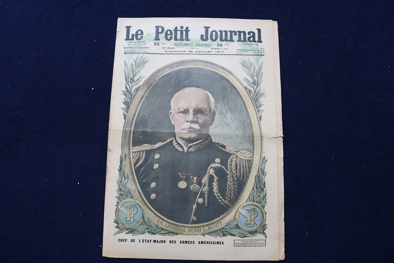 1917 JULY 22 LE PETIT JOURNAL SUPPLEMENT ILLUSTRE MAGAZINE - GEN. SCOTT- NP 8813