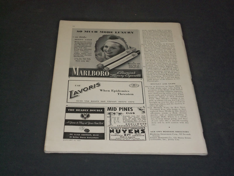 1941 JANUARY 25 THE NEW YORKER MAGAZINE - ILLUSTRATED COVER - NY 868
