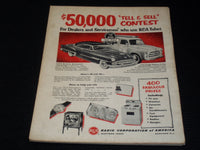 1954 MARCH RADIO ELECTRONICS MAGAZINE - U.H.F. & V.H.F. ANTENNAS COVER - E 7118