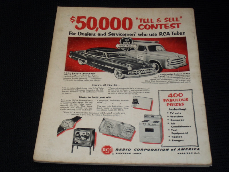 1954 MARCH RADIO ELECTRONICS MAGAZINE - U.H.F. & V.H.F. ANTENNAS COVER - E 7118