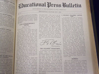 1907-1923 EDUCATIONAL PRESS BULLETIN BOUND VOLUME LOT OF 4 - ILLINOIS - KD 3486A