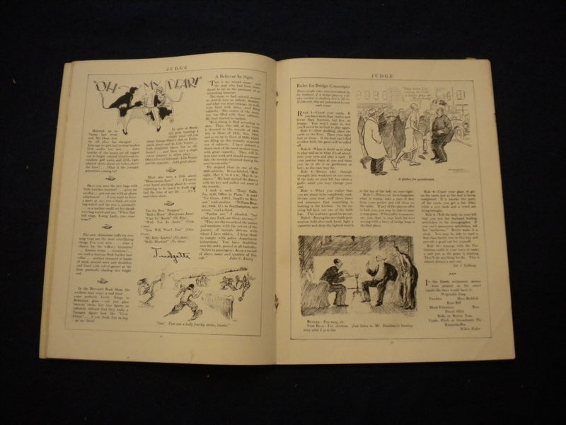1926 DECEMBER 25 JUDGE MAGAZINE - PARLOR TRICKS - B 435R