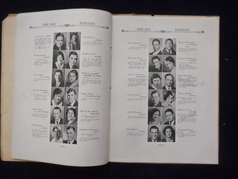 1932 PIERIAN MORTON HIGH SCHOOL YEARBOOK - RICHMOND, INDIANA - YB 1926F