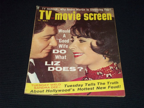 1960 DECEMBER TV & MOVIE SCREEN MAGAZINE - LIZ TAYLOR EDDIE FISHER - E 15697