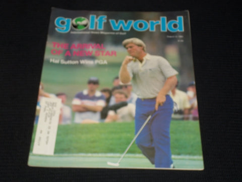 1983 AUGUST 12 GOLF WORLD MAGAZINE - HAL SUTTON FRONT COVER - E 6965