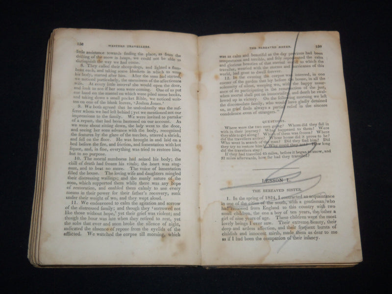 1853 ANGELL'S READER THE CHILD'S FOURTH BOOK - NEW EDITION - KD 4814M