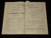 1910 A WOMAN'S WAY GLOBE THEARE PROGRAMME - CHARLES FROHMAN - K 581