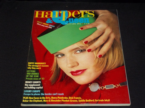 1984 JANUARY HARPERS & QUEEN MAGAZINE - NICE FASHION FRONT COVER - E 5605