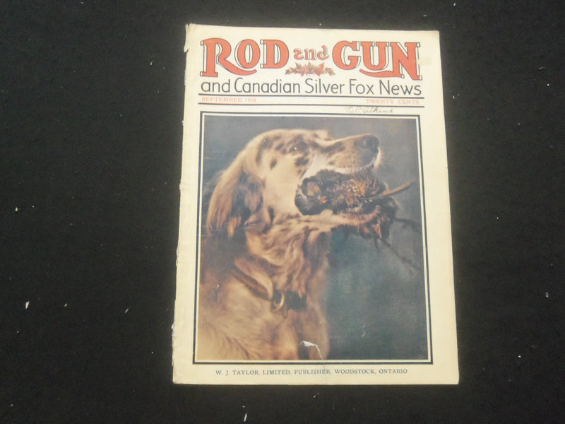 1928 SEPTEMBER ROD AND GUN MAGAZINE - NICE COVER, ARTICLES & PHOTOS - SP 6377J