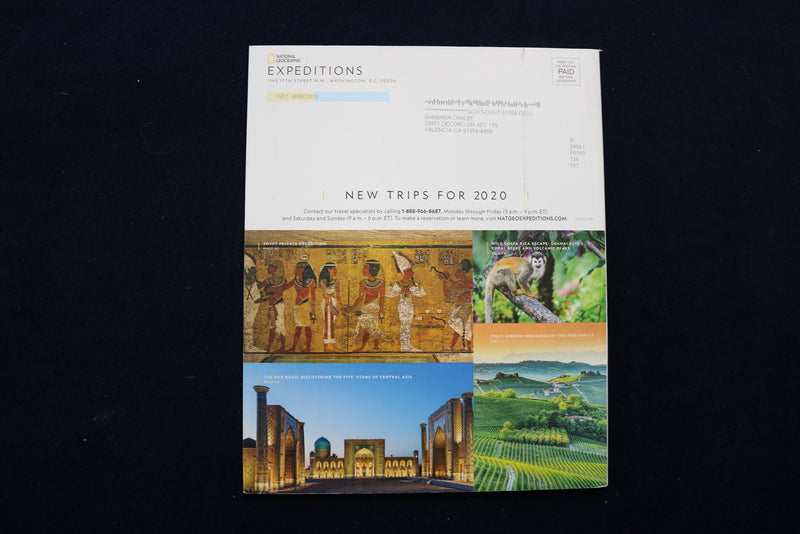 2020 NATIONAL GEOGRAPHIC EXPEDITIONS MAGAZINE - TRAVEL CATALOG COVER - E 11782