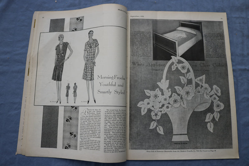 1929 SEPTEMBER THE MODERN PRISCILLA MAGAZINE - CLOTHES FOR EARLY FALL - SP 4783E