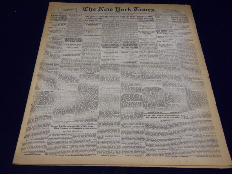 1931 APR 25 NEW YORK TIMES - RADIO TUBE RECORDS IMPULSES OF NERVES - NT 2423