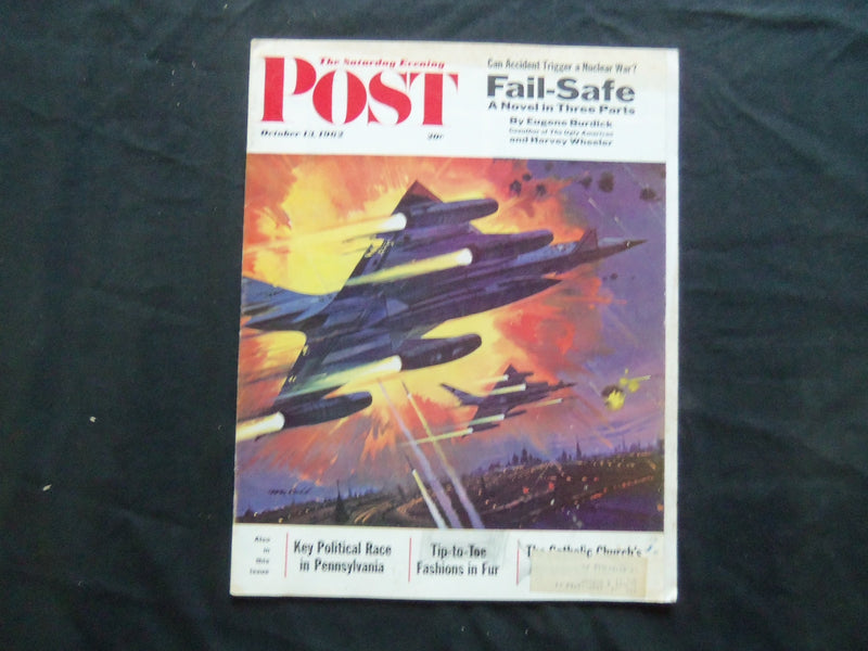 1962 OCTOBER 13 THE SATURDAY EVENING POST MAGAZINE - FAIL-SAFE STORY - SP 2380