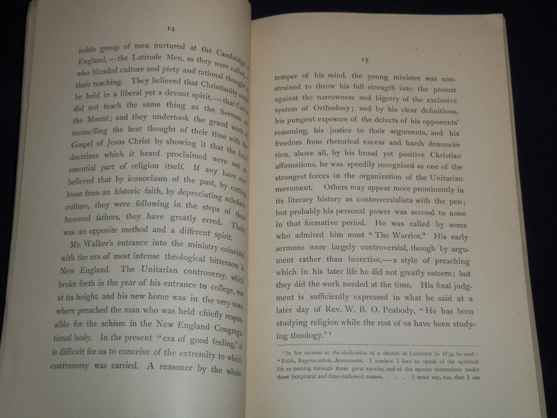 1875 REV. JAMES WALKER KING'S CHAPEL SERMON BY HENRY WILDER FOOTE - J 8943