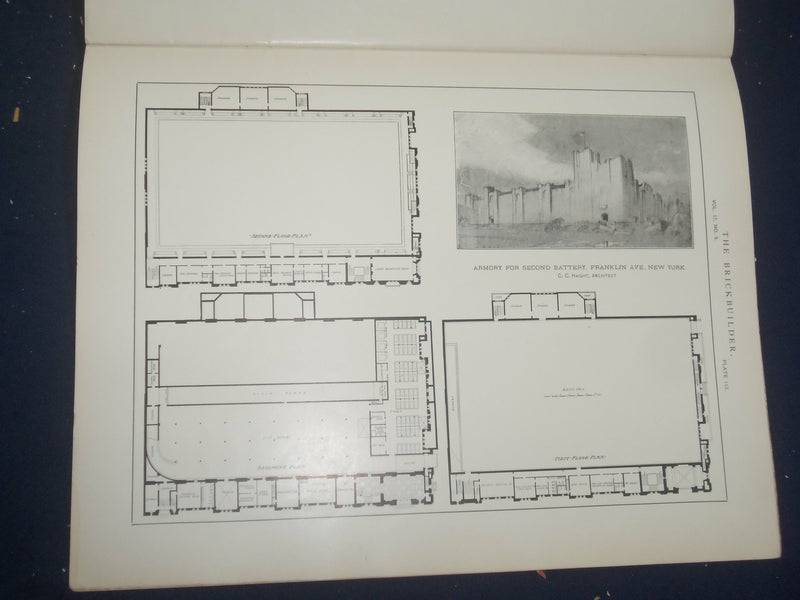 1908 AUGUST THE BRICKBUILDER MAGAZINE - AN ARCHITECTURAL MONTHLY - ST 258I