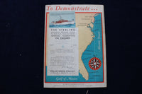 1936 OCTOBER MOTOR BOATING MAGAZINE - ILLUSTRATED BOATS COVER - E 11675