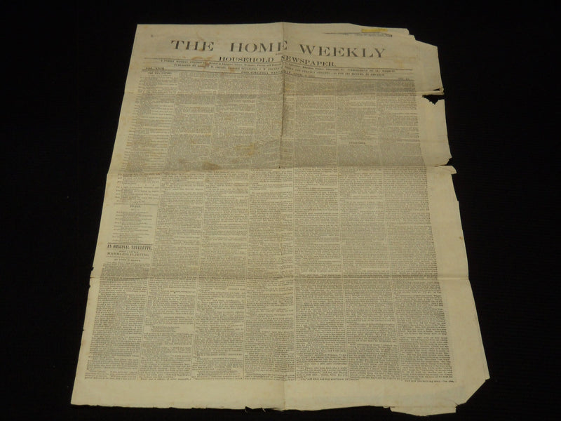 1865 APRIL 5 THE HOME WEEKLY NEWSPAPER - BULLETIN FROM LINCOLN - NP 8991