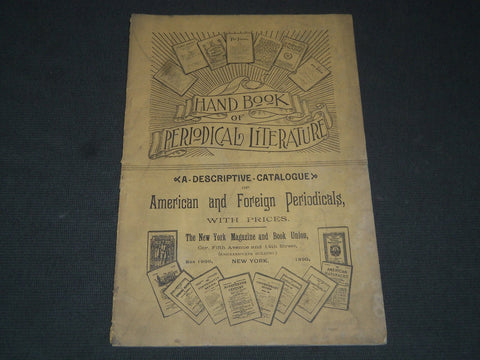 1890 HANDBOOK OF AMERICAN & FOREIGN PERIODICALS LITERATURE CATALOGUE - J 5215
