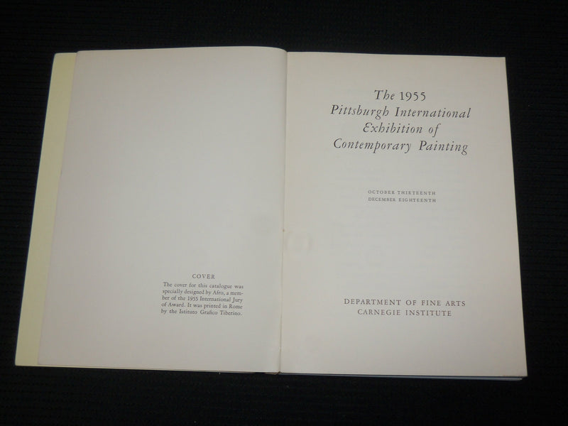 1955 PITTSBURGH INTERNATIONAL EXHIBITION OF CONTEMPORARY PAINTING BOOK - J 7029