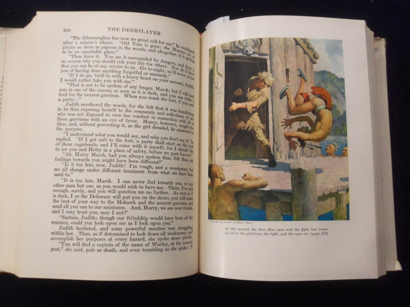 1953 THE DEERSLAYER HARDCOVER BOOK BY J.C COOPER - ILLUS. BY N.C. WYETH- KD 8580