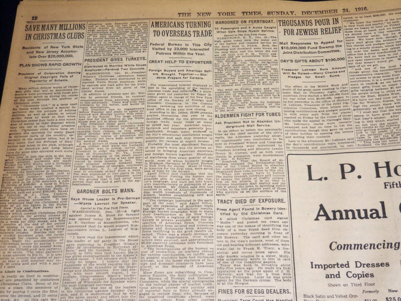 1916 DECEMBER 24 NEW YORK TIMES - WE MAY ABANDON POLICY OF ISOLATION - NT 8647