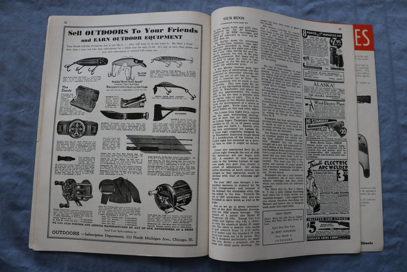 1938 MARCH OUTDOORS MAGAZINE - FISHING-HUNTING-DOGS-BOATING-CAMPING - ST 1001J