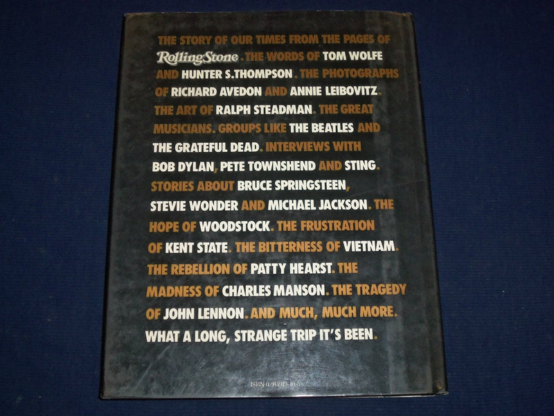 1987 20 YEARS OF ROLLING STONE LONG STRANGE TRIP BOOK BY JANN WENNER - KD 2989
