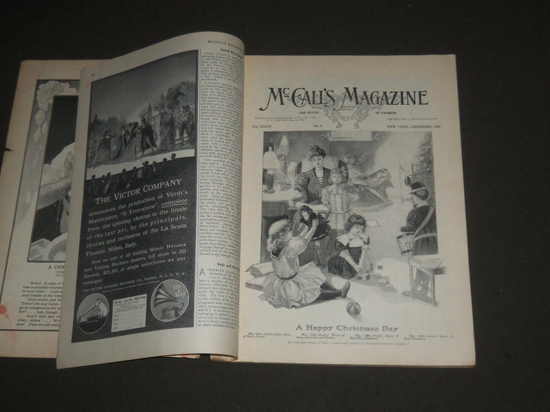 1906 DECEMBER MCCALL'S MAGAZINE - GREAT FASHION ILLUSTRATIONS & ADS - ST 5375
