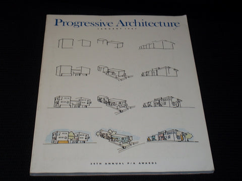 1987 JANUARY PROGRESSIVE ARCHITECTURE MAGAZINE - 34 ANNUAL P/A AWARDS - E 4100