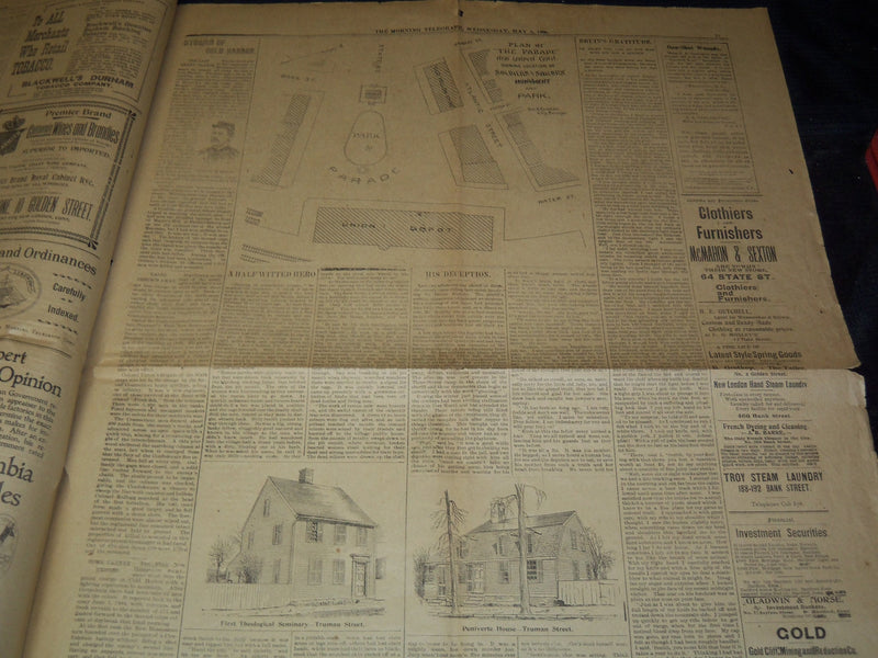 1896 MAY 6 MORNING TELEGRAPH NEWSPAPER - 250TH ANNIVERSARY - NP 2152F